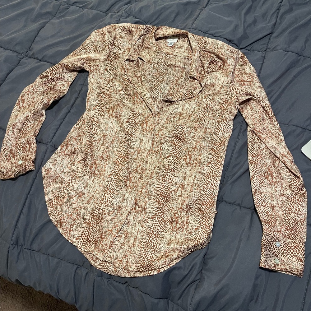 Snake Skin Women’s Button Down Blouse